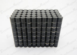 Chiny Cylinder magnesy neodymowe N35 pokryte czarną żywicą epoksydową, neodymową dla elementów meblowych dostawca