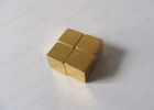 Chiny Cube neodymowe magnesy blokowe pokryte złotem N35 5 * 5 * 5 mm 80 stopni Celsjusza fabryka